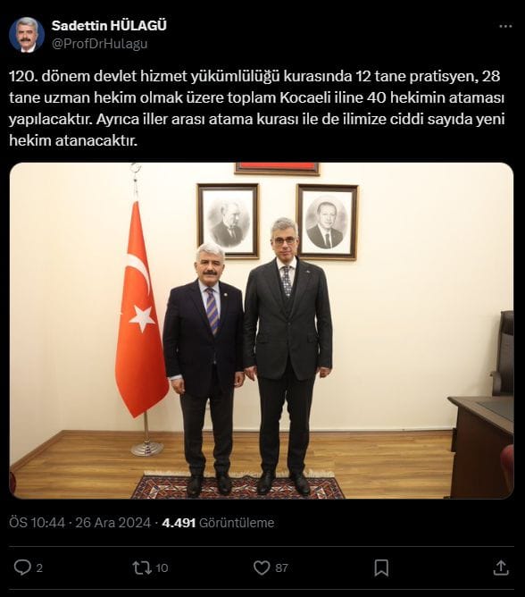 Kocaeli'ye 40 yeni doktor atanacak