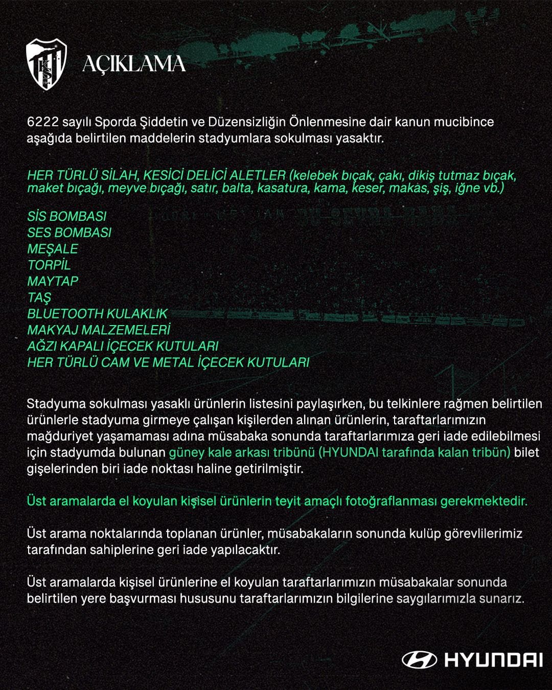 Kocaelispor yönetimi Amed maçı öncesi taraftara uyarıda bulundu