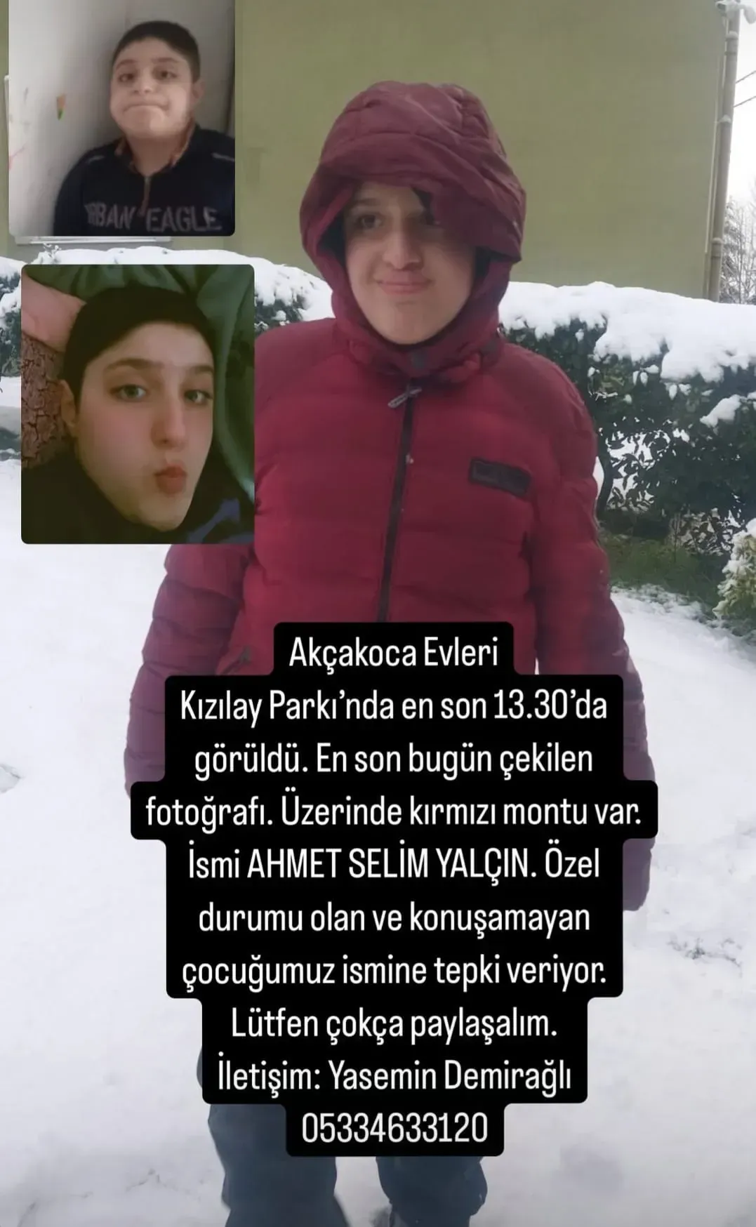 12 Yaşındaki Ahmet Selim Kayıp! Ailesi Her Yerde Onu Arıyor