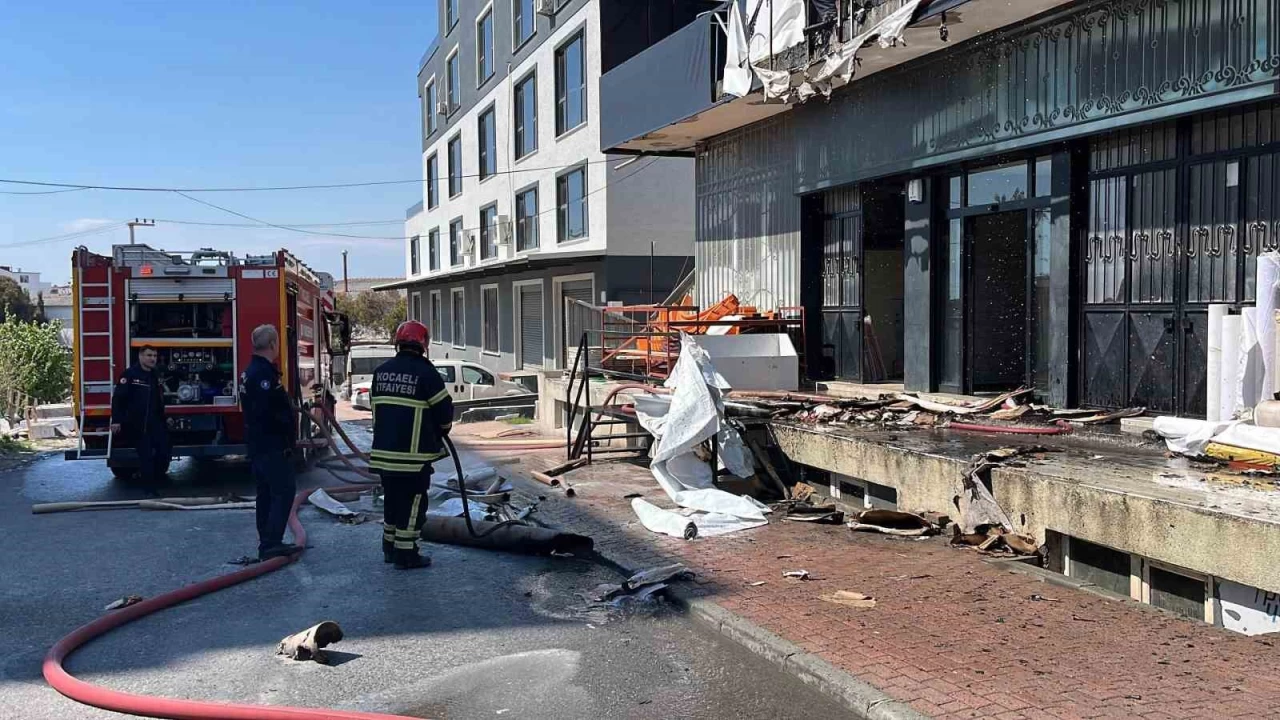 Kocaeli'de iş yeri yangını: 1 yaralı